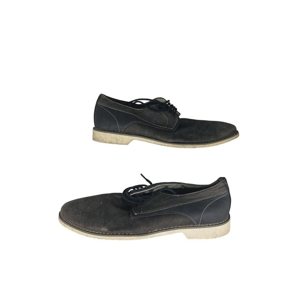 Madden M-Facet Oxford Shoes 8.5 Grey Black Textile Lace Up Casual Derby